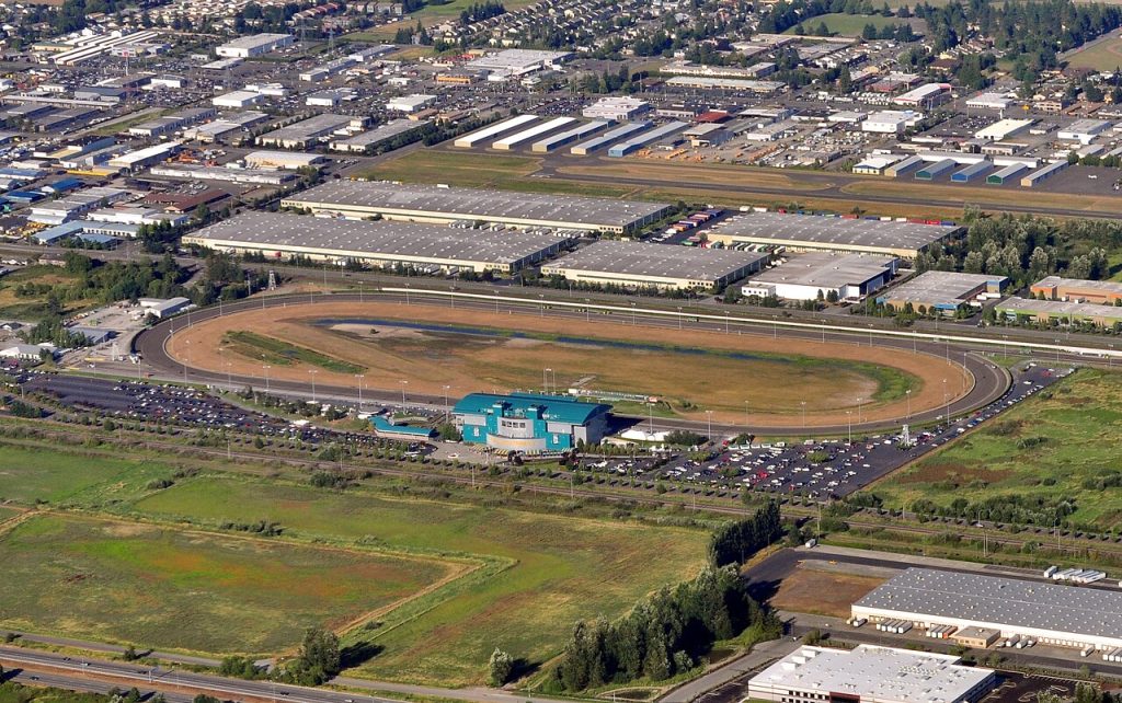 Aerial View Of Emerald Downs Racetrack From The West
